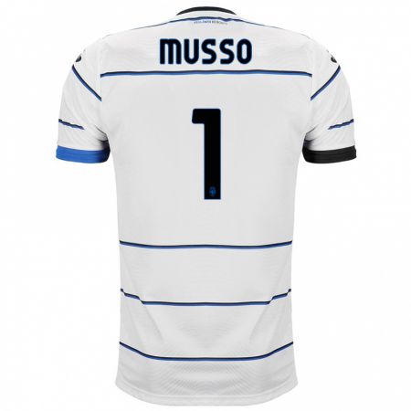 Kandiny Bambino Maglia Juan Musso #1 Bianco Kit Gara Away 2023/24 Maglietta