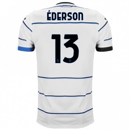 Kandiny Bambino Maglia Éderson #13 Bianco Kit Gara Away 2023/24 Maglietta