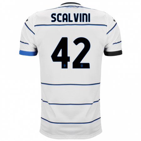 Kandiny Bambino Maglia Giorgio Scalvini #42 Bianco Kit Gara Away 2023/24 Maglietta