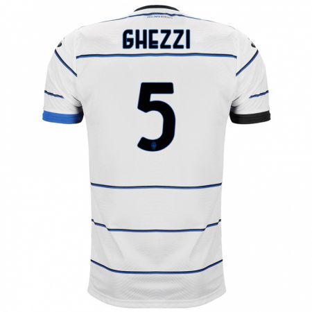 Kandiny Bambino Maglia Samuele Ghezzi #5 Bianco Kit Gara Away 2023/24 Maglietta