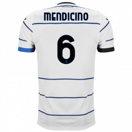 Kandiny Bambino Maglia Leonardo Mendicino #6 Bianco Kit Gara Away 2023/24 Maglietta