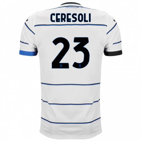 Kandiny Bambino Maglia Andrea Ceresoli #23 Bianco Kit Gara Away 2023/24 Maglietta