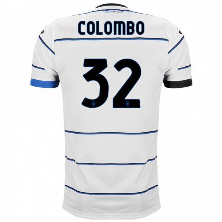 Kandiny Bambino Maglia Matteo Colombo #32 Bianco Kit Gara Away 2023/24 Maglietta