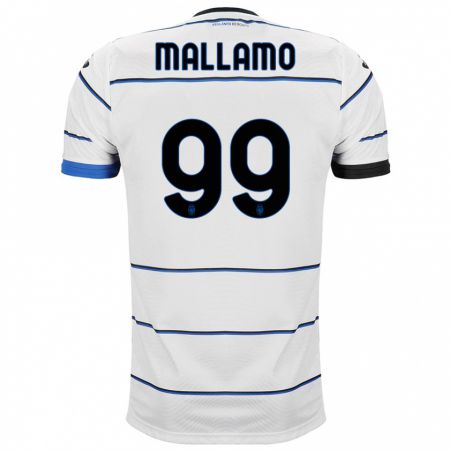 Kandiny Bambino Maglia Alessandro Mallamo #99 Bianco Kit Gara Away 2023/24 Maglietta