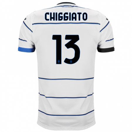 Kandiny Bambino Maglia Gabriele Chiggiato #13 Bianco Kit Gara Away 2023/24 Maglietta