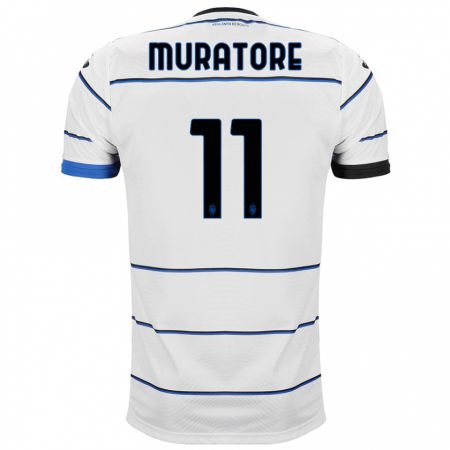 Kandiny Bambino Maglia Simone Muratore #11 Bianco Kit Gara Away 2023/24 Maglietta