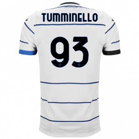 Kandiny Bambino Maglia Marco Tumminello #93 Bianco Kit Gara Away 2023/24 Maglietta