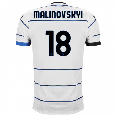 Kandiny Bambino Maglia Ruslan Malinovskyi #18 Bianco Kit Gara Away 2023/24 Maglietta