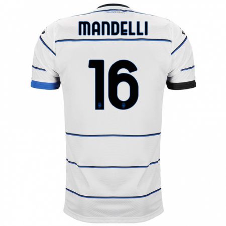 Kandiny Bambino Maglia Giulia Mandelli #16 Bianco Kit Gara Away 2023/24 Maglietta