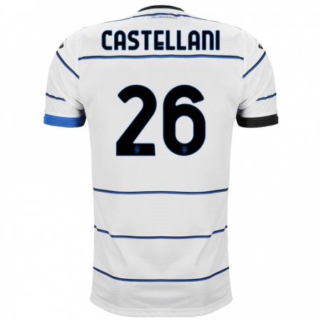 Kandiny Bambino Maglia Eleonora Castellani #26 Bianco Kit Gara Away 2023/24 Maglietta