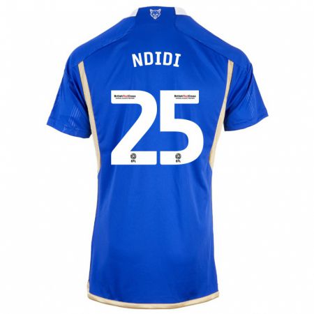 Kandiny Uomo Maglia Wilfred Ndidi #25 Blu Reale Kit Gara Home 2023/24 Maglietta