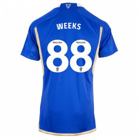 Kandiny Heren Tyler Weeks #88 Koningsblauw Thuisshirt Thuistenue 2023/24 T-Shirt België