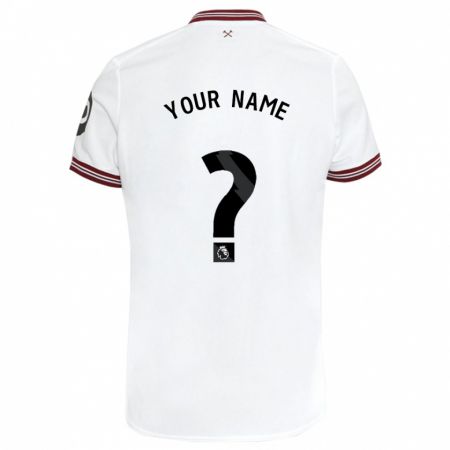 Kandiny Uomo Maglia Il Tuo Nome #0 Bianco Kit Gara Away 2023/24 Maglietta