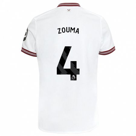 Kandiny Uomo Maglia Kurt Zouma #4 Bianco Kit Gara Away 2023/24 Maglietta