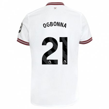 Kandiny Hombre Camiseta Angelo Ogbonna #21 Blanco 2ª Equipación 2023/24 La Camisa