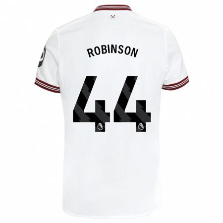 Kandiny Uomo Maglia Junior Robinson #44 Bianco Kit Gara Away 2023/24 Maglietta