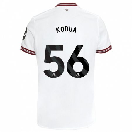 Kandiny Uomo Maglia Gideon Kodua #56 Bianco Kit Gara Away 2023/24 Maglietta