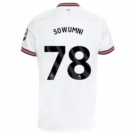 Kandiny Uomo Maglia Elisha Sowumni #78 Bianco Kit Gara Away 2023/24 Maglietta