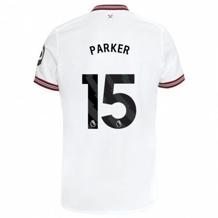 Kandiny Uomo Maglia Lucy Parker #15 Bianco Kit Gara Away 2023/24 Maglietta