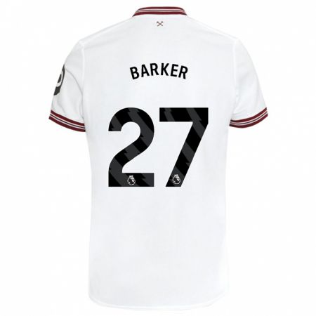 Kandiny Uomo Maglia Maisy Barker #27 Bianco Kit Gara Away 2023/24 Maglietta