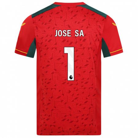 Kandiny Uomo Maglia José Sá #1 Rosso Kit Gara Away 2023/24 Maglietta