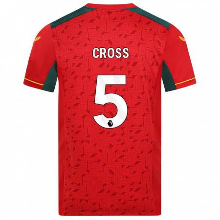 Kandiny Uomo Maglia Emma Cross #5 Rosso Kit Gara Away 2023/24 Maglietta