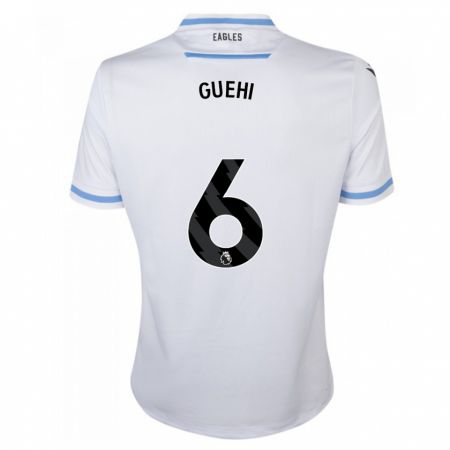 Kandiny Hombre Camiseta Marc Guéhi #6 Blanco 2ª Equipación 2023/24 La Camisa