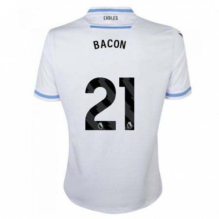 Kandiny Hombre Camiseta Skye Bacon #21 Blanco 2ª Equipación 2023/24 La Camisa