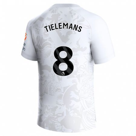 Kandiny Uomo Maglia Youri Tielemans #8 Bianco Kit Gara Away 2023/24 Maglietta