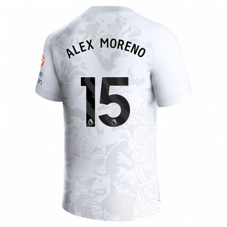 Kandiny Uomo Maglia Álex Moreno #15 Bianco Kit Gara Away 2023/24 Maglietta