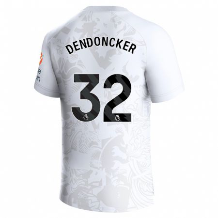 Kandiny Uomo Maglia Leander Dendoncker #32 Bianco Kit Gara Away 2023/24 Maglietta