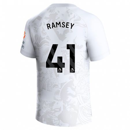 Kandiny Uomo Maglia Jacob Ramsey #41 Bianco Kit Gara Away 2023/24 Maglietta