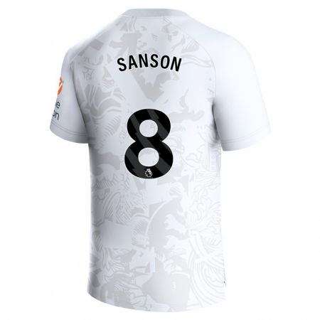 Kandiny Uomo Maglia Morgan Sanson #8 Bianco Kit Gara Away 2023/24 Maglietta