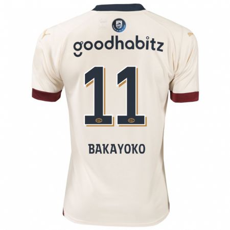 Kandiny Herren Johan Bakayoko #11 Cremefarben Auswärtstrikot Trikot 2023/24 T-Shirt Österreich