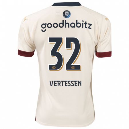 Kandiny Uomo Maglia Yorbe Vertessen #32 Bianco Blu Kit Gara Away 2023/24 Maglietta