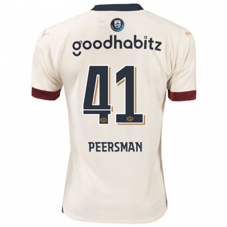 Kandiny Uomo Maglia Kjell Peersman #41 Bianco Blu Kit Gara Away 2023/24 Maglietta