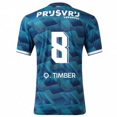 Kandiny Uomo Maglia Quinten Timber #8 Blu Kit Gara Away 2023/24 Maglietta