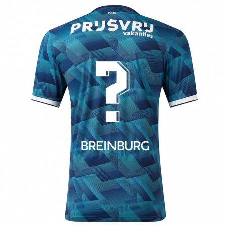 Kandiny Uomo Maglia Rainey Breinburg #0 Blu Kit Gara Away 2023/24 Maglietta