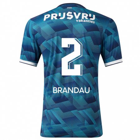 Kandiny Herren Justine Brandau #2 Blau Auswärtstrikot Trikot 2023/24 T-Shirt Österreich