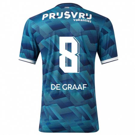 Kandiny Uomo Maglia Esmee De Graaf #8 Blu Kit Gara Away 2023/24 Maglietta