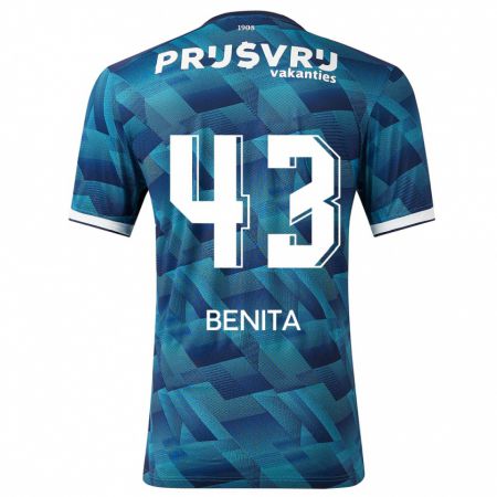 Kandiny Uomo Maglia Mimeirhel Benita #43 Blu Kit Gara Away 2023/24 Maglietta