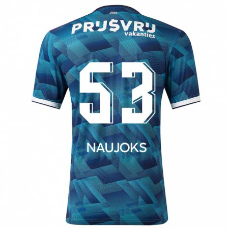 Kandiny Uomo Maglia Noah Naujoks #53 Blu Kit Gara Away 2023/24 Maglietta