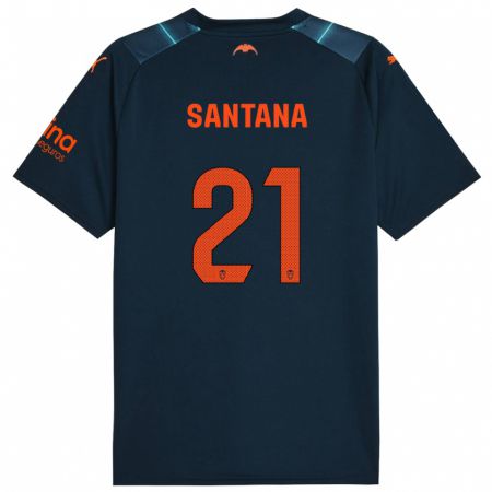 Kandiny Herren Ismael Santana #21 Marineblau Auswärtstrikot Trikot 2023/24 T-Shirt Österreich