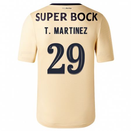 Kandiny Uomo Maglia Toni Martínez #29 Beige-Dorato Kit Gara Away 2023/24 Maglietta