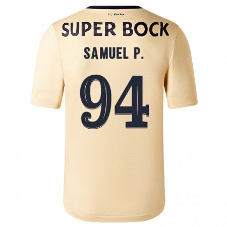 Kandiny Uomo Maglia Samuel #94 Beige-Dorato Kit Gara Away 2023/24 Maglietta