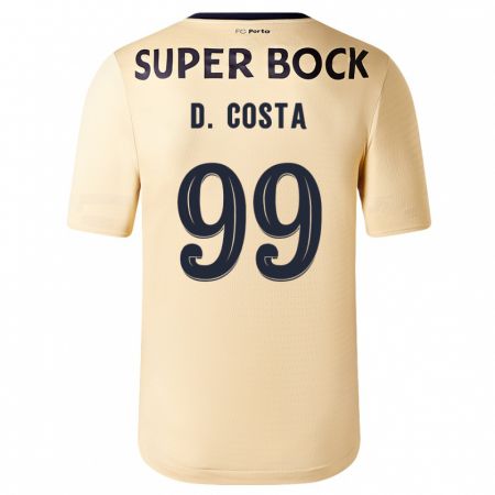 Kandiny Uomo Maglia Diogo Costa #99 Beige-Dorato Kit Gara Away 2023/24 Maglietta