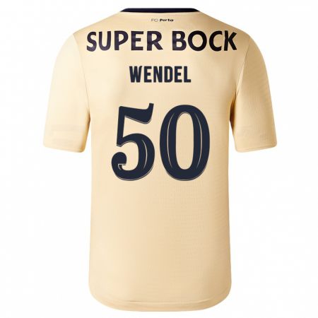 Kandiny Uomo Maglia Wendel #50 Beige-Dorato Kit Gara Away 2023/24 Maglietta