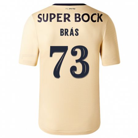 Kandiny Uomo Maglia Gabriel Brás #73 Beige-Dorato Kit Gara Away 2023/24 Maglietta