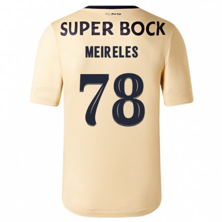 Kandiny Uomo Maglia Jorge Meireles #78 Beige-Dorato Kit Gara Away 2023/24 Maglietta