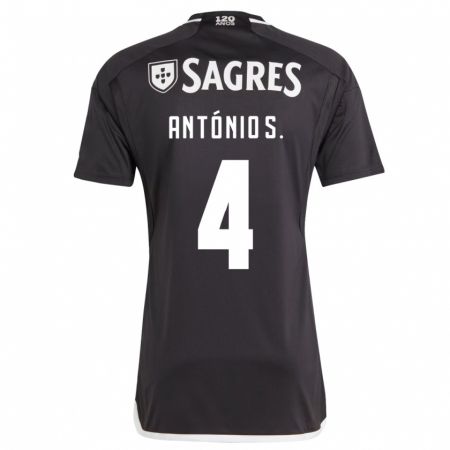 Kandiny Uomo Maglia António Silva #4 Nero Kit Gara Away 2023/24 Maglietta